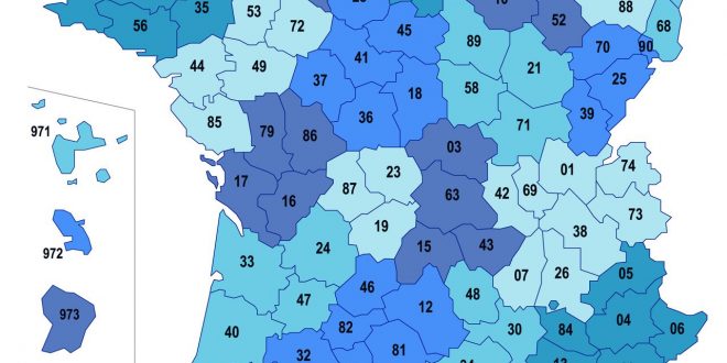 Carte Des Numéros Des Départements Français 6939