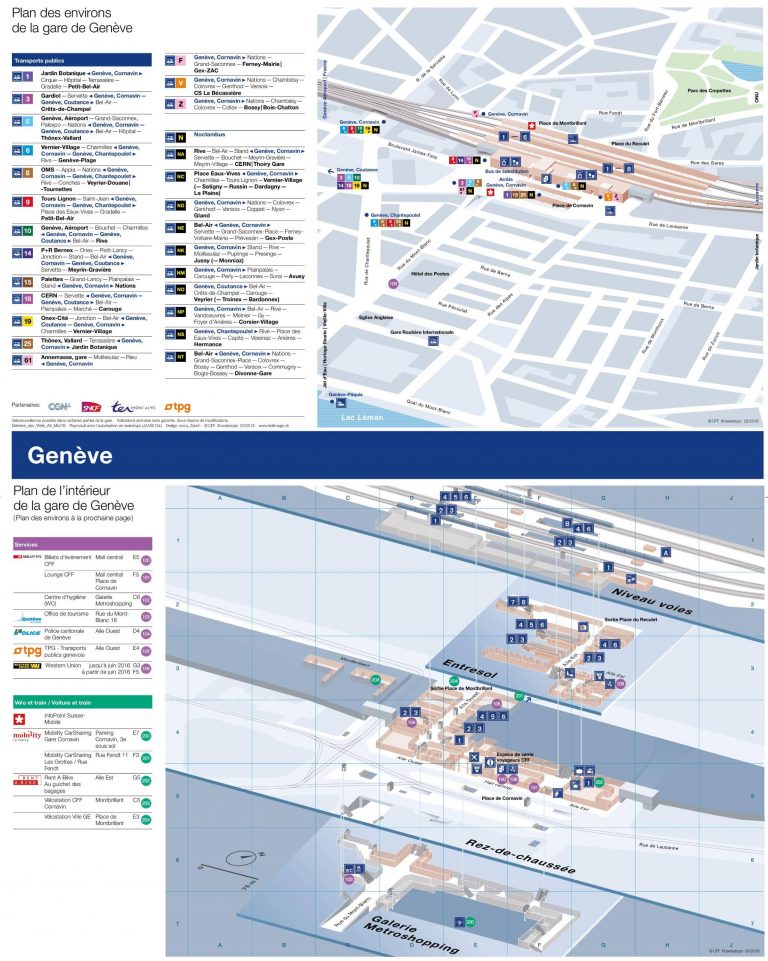 Carte de Genève Cartes et plans de Genève sites touristiques bus