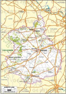 Carte De L Eure Et Loir Eure Et Loir Carte D Partement Ville