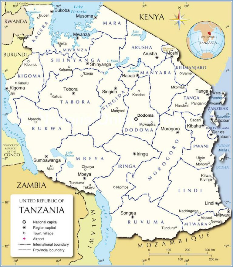 Carte De La Tanzanie Plusieurs Cartes Du Pays Africain Villes