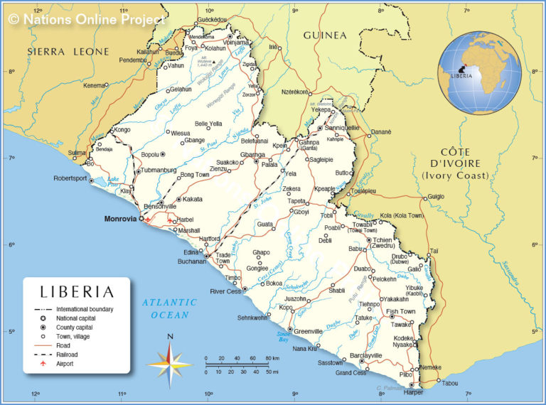 Carte Du Liberia Plusieurs Carte Du Pays En Afrique