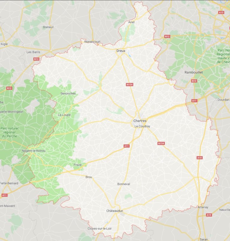 Carte de l Eure et Loir Eure et Loir carte département 28 ville