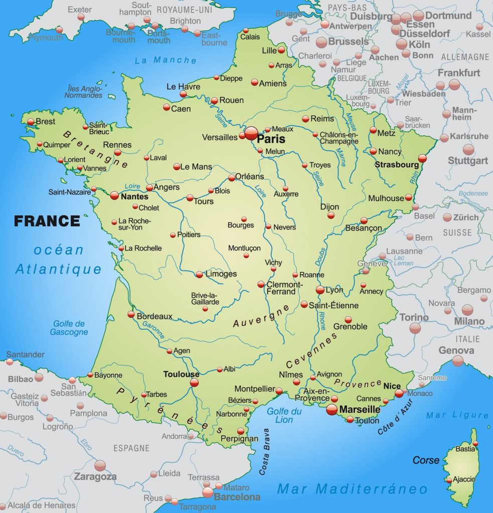 Villes de plus de 100 000 habitants en France Grandes villes de France