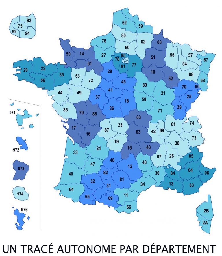 Carte Des Numéros Des Départements Français