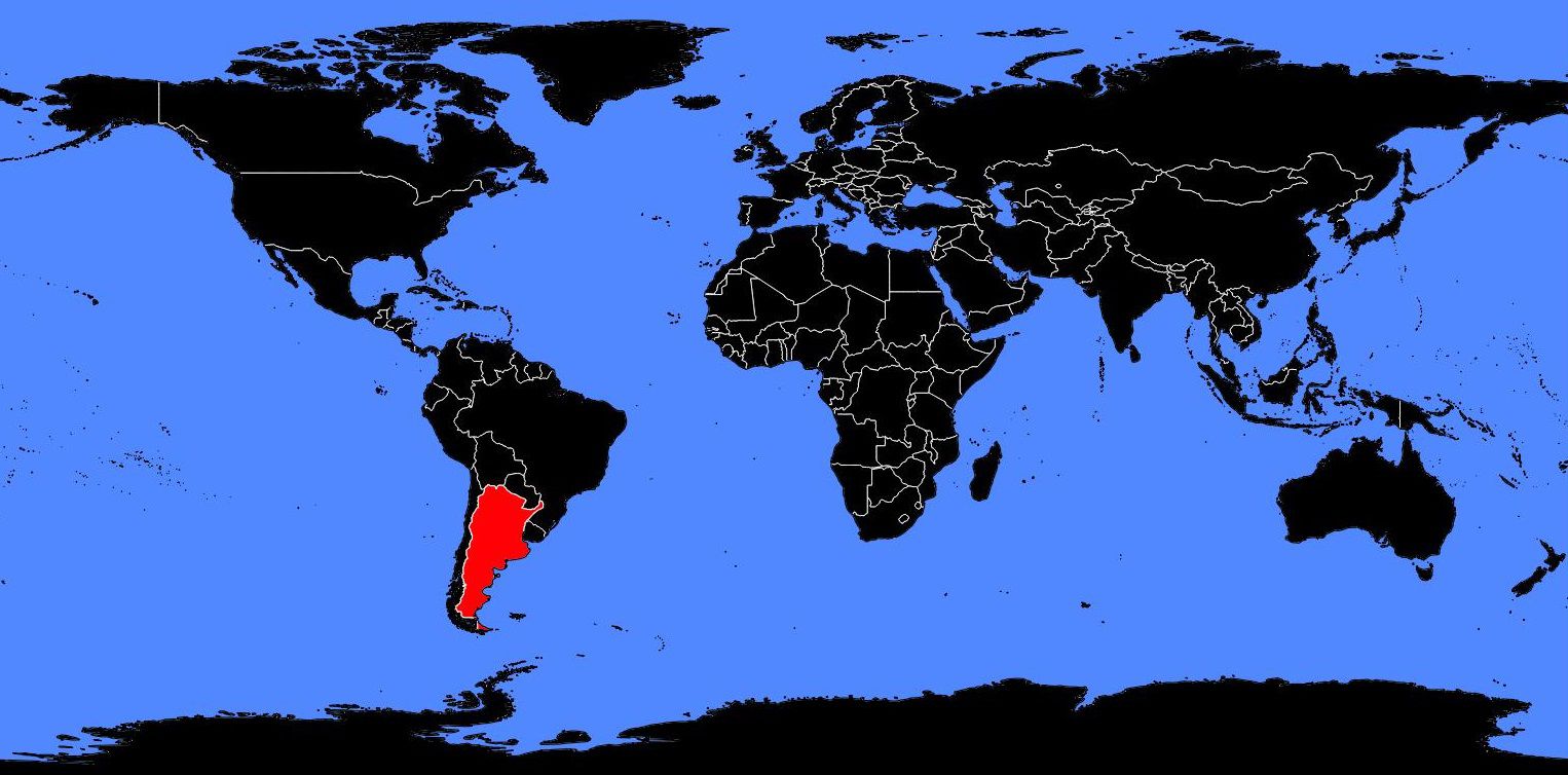argentine sur carte du monde Carte de l'Argentine   Images et cartes de l'Argentine en Amérique 