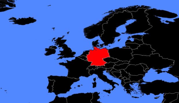 Allemagne sur une carte d'Europe