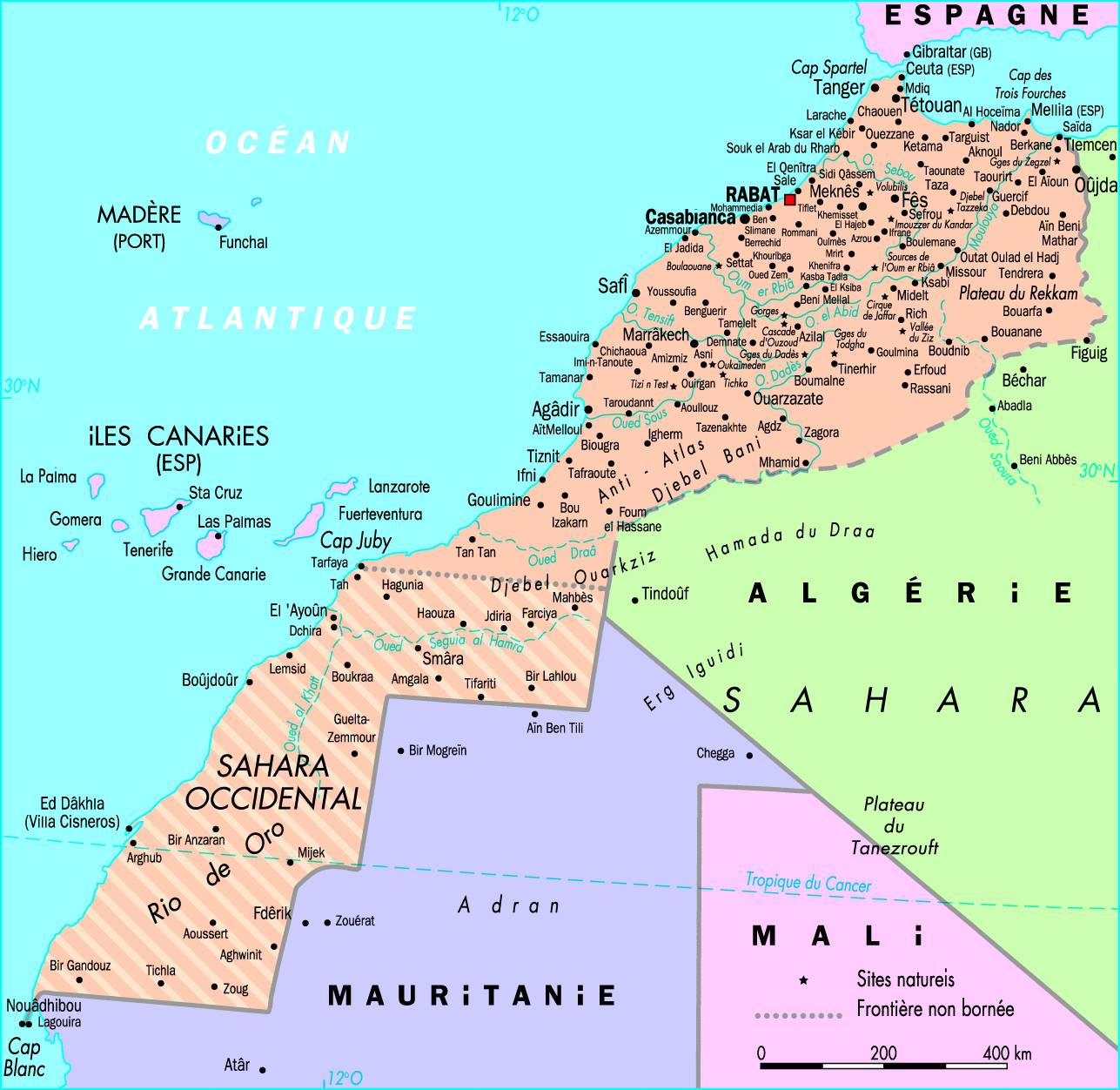Carte Detaillee Maroc 