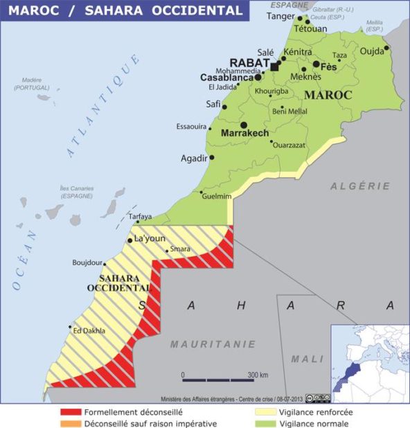 Carte Du Maroc Carte Routière Des Villes Des Régions Administrative