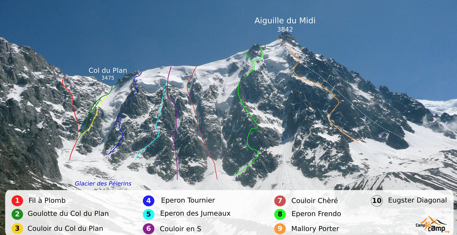 Aiguille Du Midi Piste Map