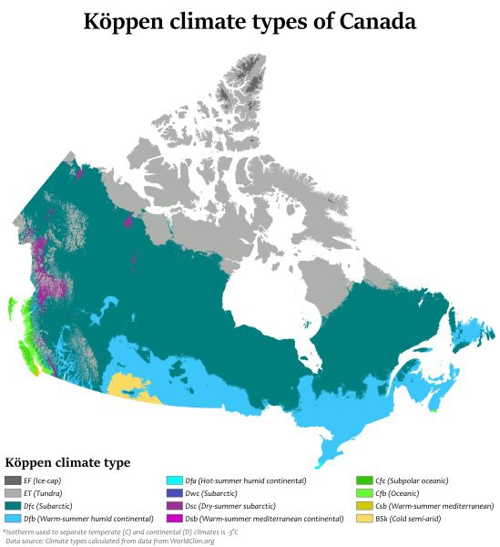 Carte Du Canada Cartes Des Villes Du Relief Administrative R Gions   Carte Climat Canada 