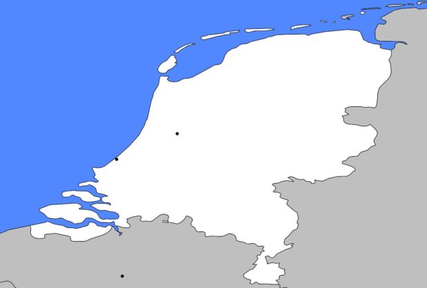 Carte vierge des Pays-Bas