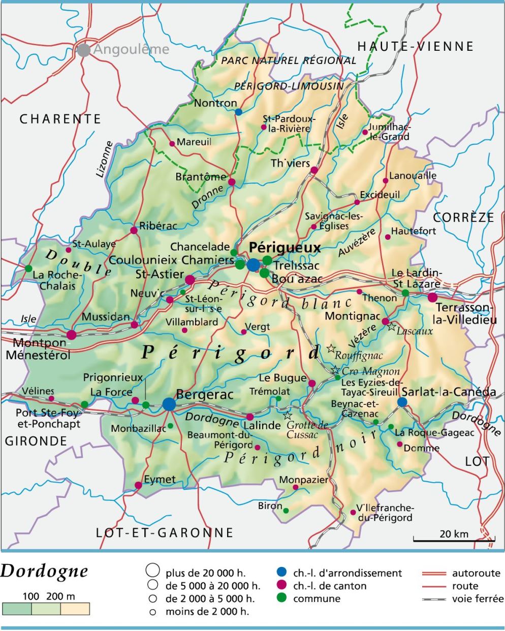 map of the dordogne france