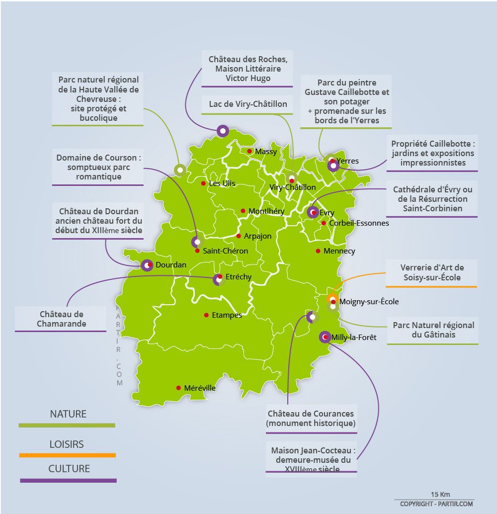 Carte de l Essonne  Essonne  carte des villes communes 