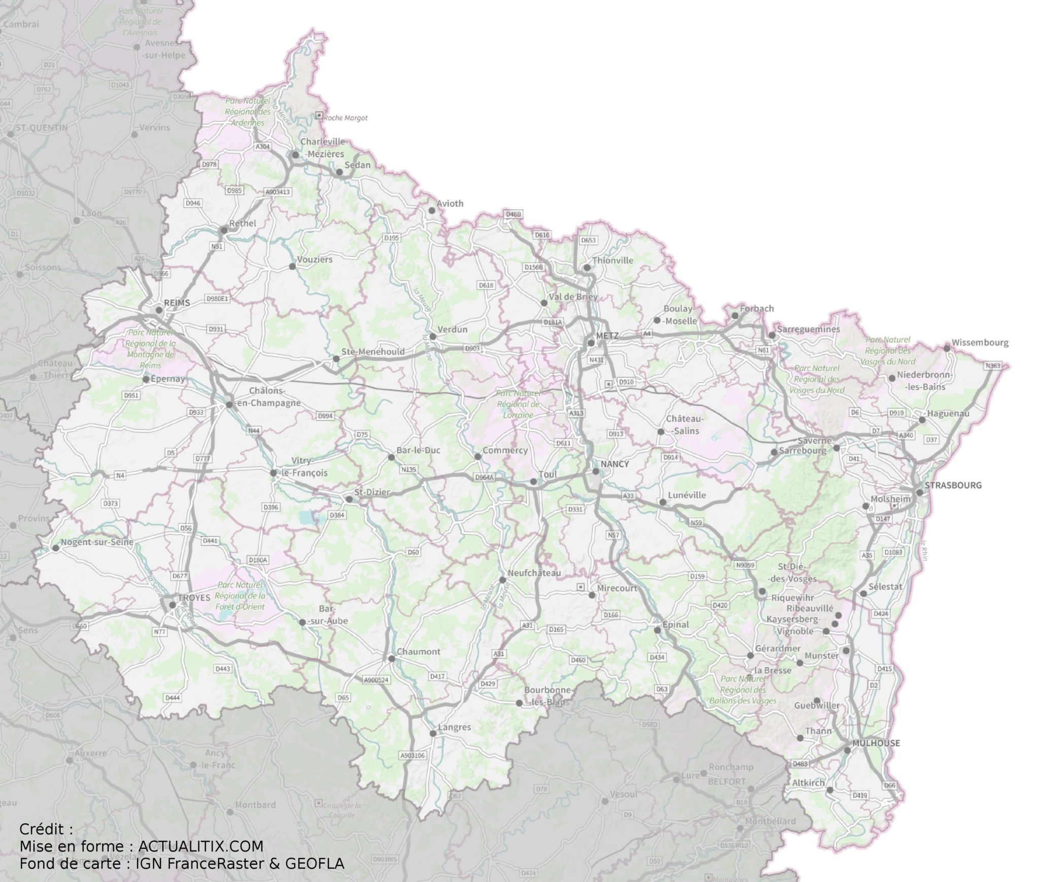 Carte Du Grand Est Grand Est Carte Des Villes Départements Tourisme Politique 3784