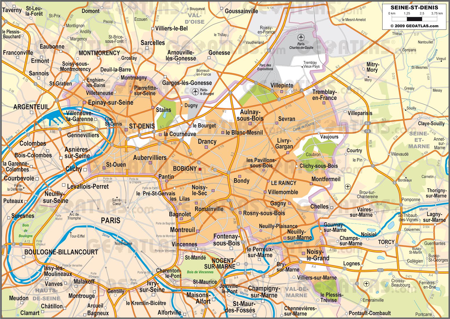 St Denis Paris Map