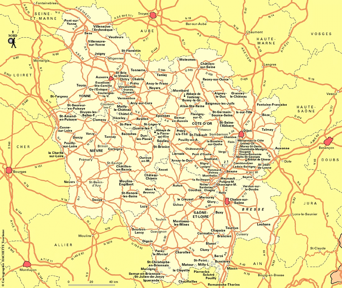 Carte De La Bourgogne Découvrir La Région Avec Des Cartes 9409