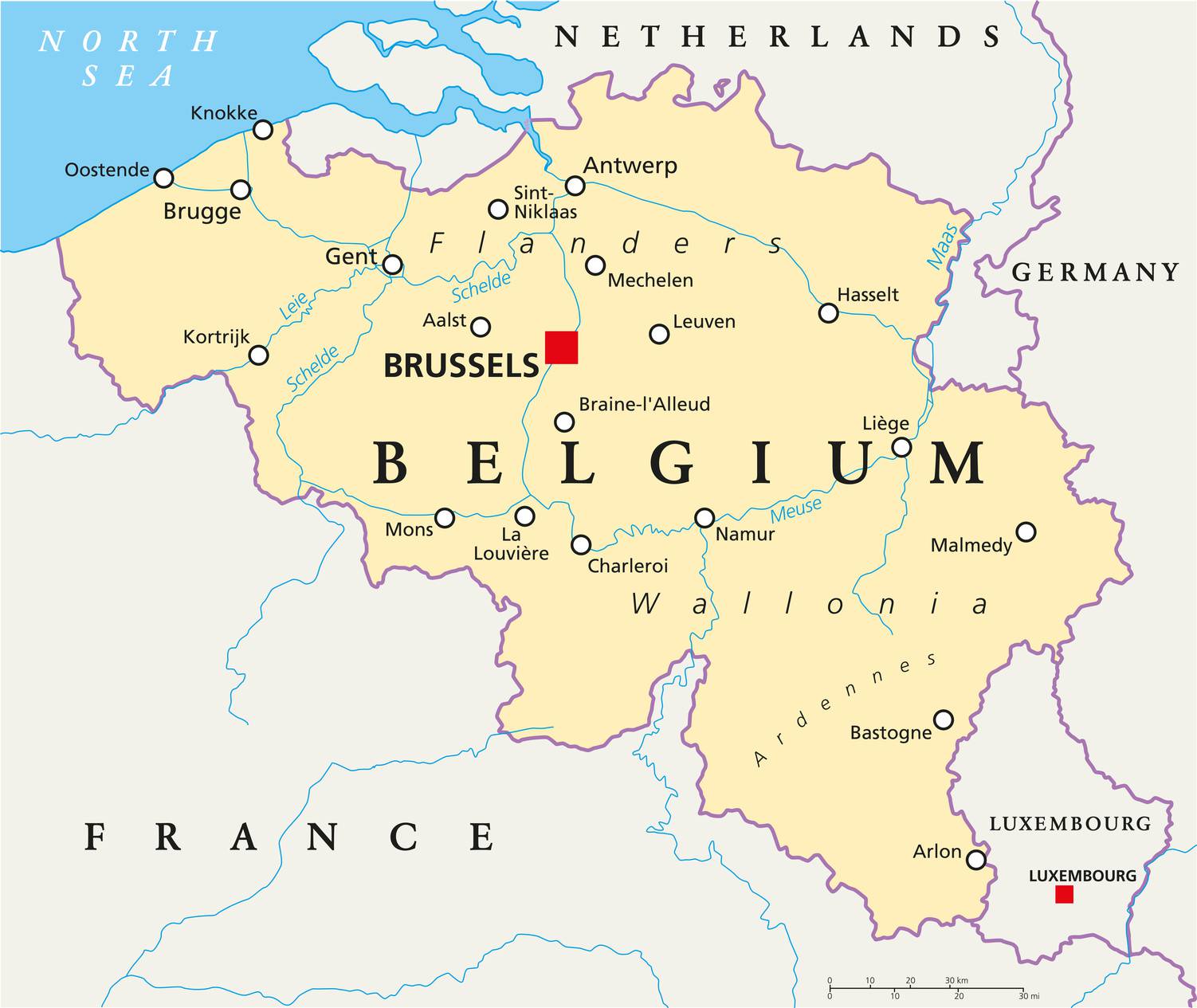 carte de la belgique ville Carte De La Belgique Decouvrir Plusieurs Cartes Du Pays carte de la belgique ville