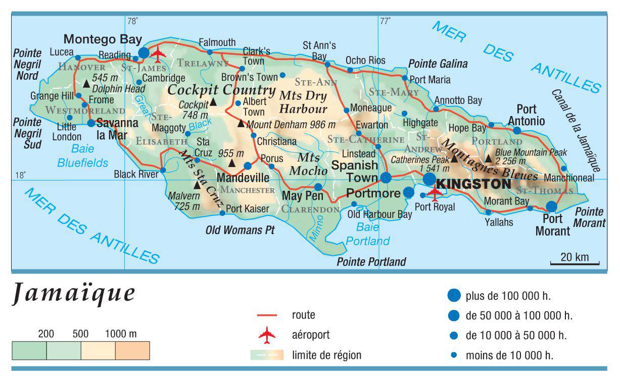 Carte de la Jama que  Plusieurs cartes du pays  dans les 