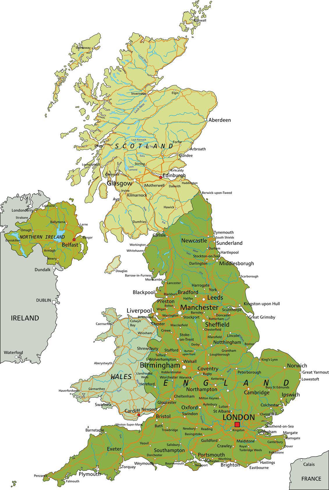 Plan de Londres & Carte du sud-est de l'Angleterre