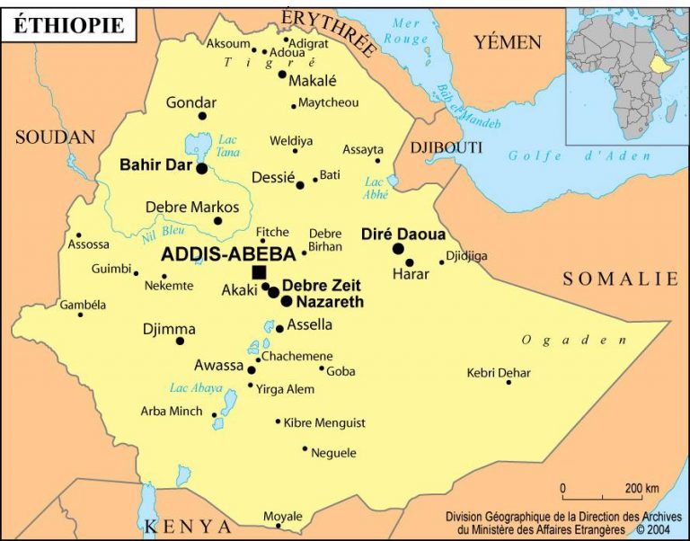Carte De L Ethiopie Plusieurs Cartes Du Pays Se Trouvant En Afrique