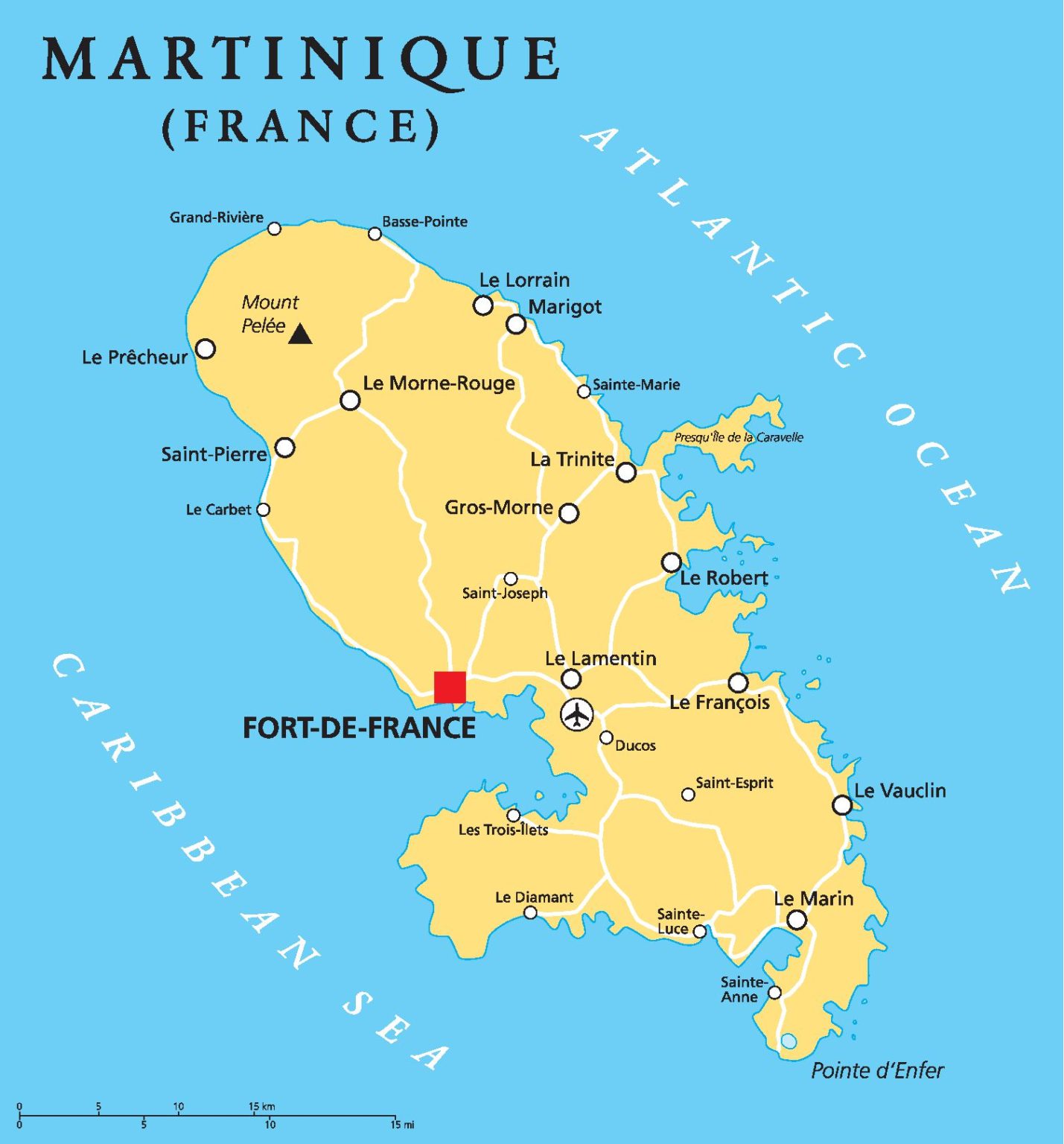 Carte De La Martinique D Couvrir Les Villes Le Relief Les Sites   Carte Martinique 1429x1536 