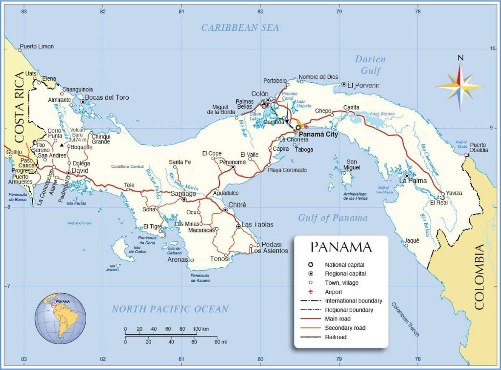 Carte Du Panama Plusieurs Cartes Du Pays En Amérique Centrale 8608