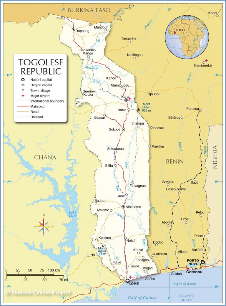 Carte Du Togo Plusieurs Cartes Du Pays En Afrique   Carte Togo 768x1039 