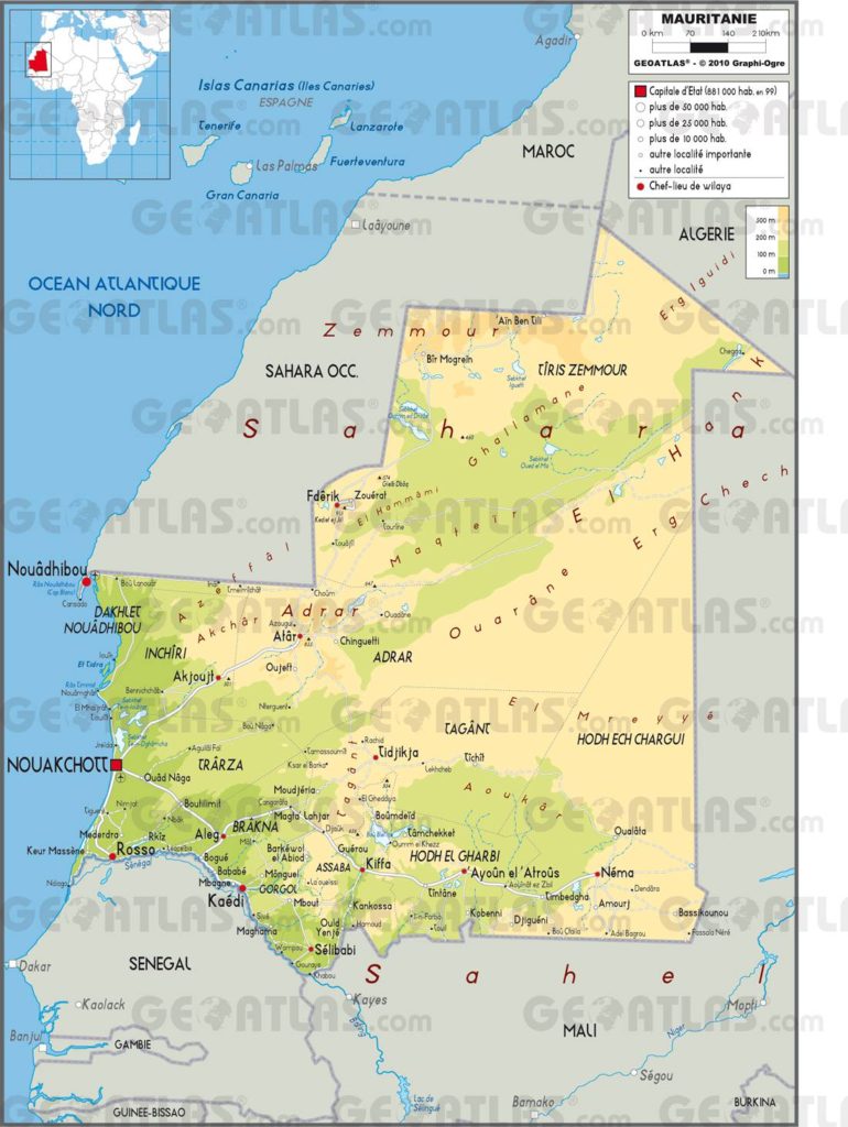 Carte De La Mauritanie - Plusieurs Cartes De La Mauritanie