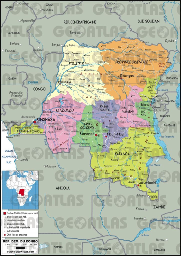 Carte de la République Démocratique du Congo  Plusieurs cartes