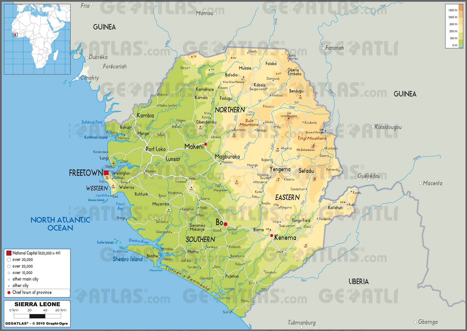 Carte De La Sierra Leone Plusieurs Cartes Du Pays En Afrique