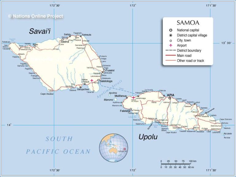 Carte Des Samoa Plusieurs Cartes Du Pays En Océanie