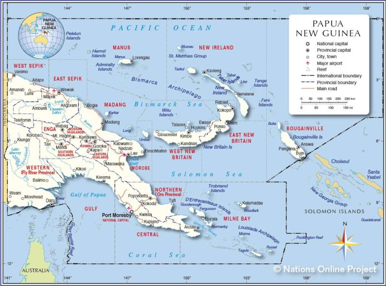 Carte De La Papouasie Nouvelle Guin E Plusieurs Carte Du Pays