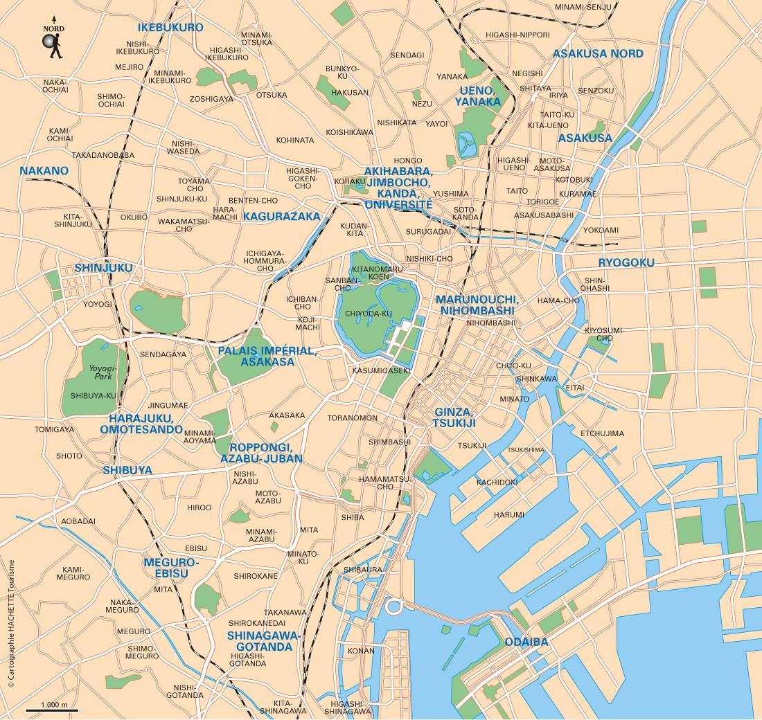  Carte  de Tokyo  Plusieurs cartes  de la ville au Japon en Asie