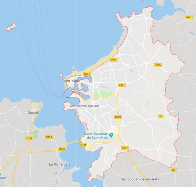 Carte de Saint-Malo - Plusieurs cartes de la ville en Ille-et-Vilaine