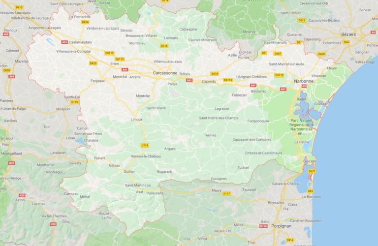 Carte De L'Aude - Aude Carte Du Département 11 - Villes, Sites ...